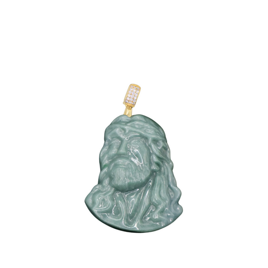 Ambiance Noir Jade Micro Jesus Piece (lab diamonds)