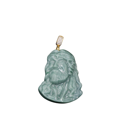 Ambiance Noir Jade Micro Jesus Piece (lab diamonds)