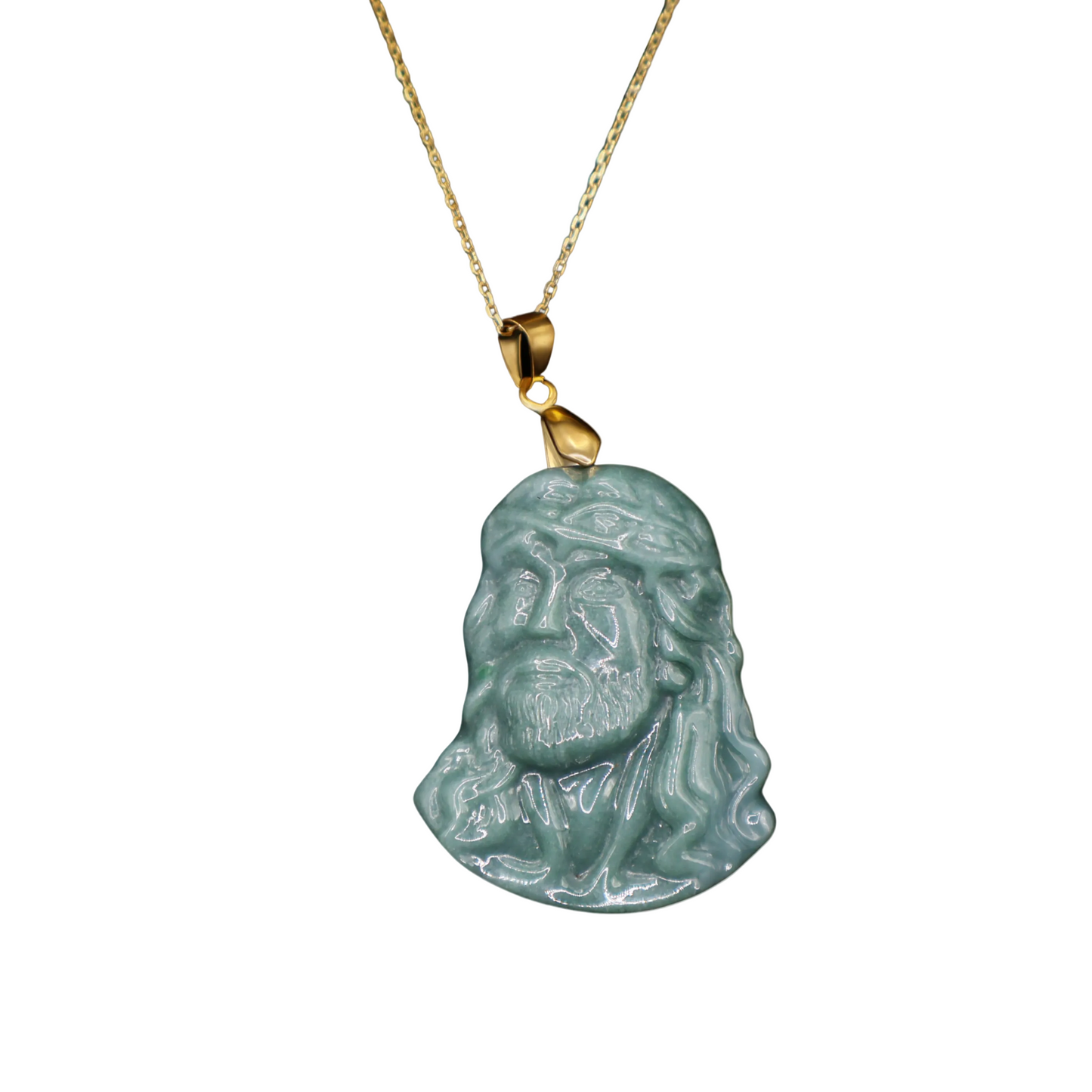 Ambiance Noir Jade Jesus Piece (logo engraved)