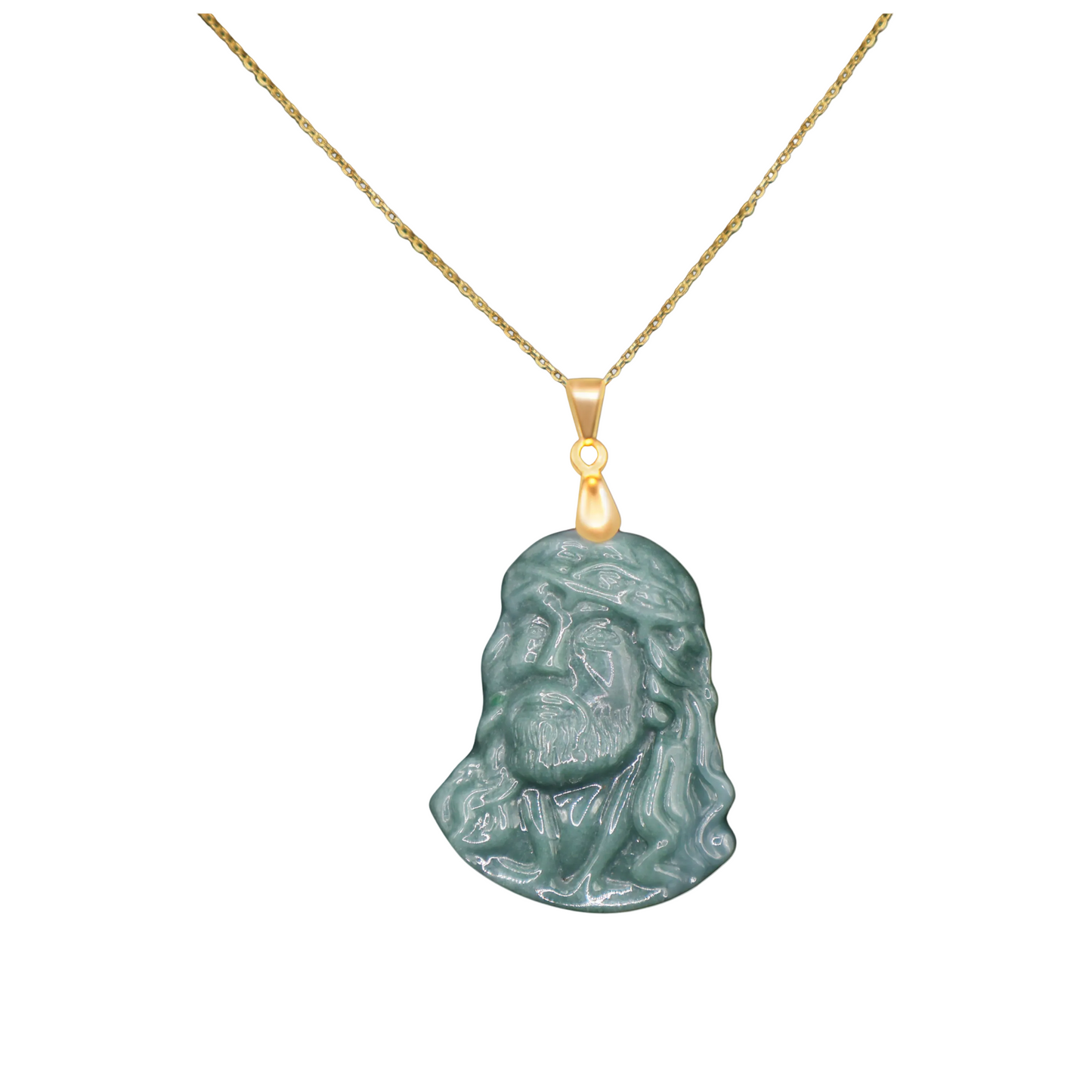 Ambiance Noir Jade Jesus Piece (logo engraved)